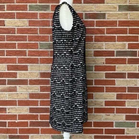 Tahari ASL Striped Black White Sleeveless Sheath Dress 👗 - Picture 4 of 13